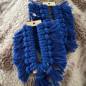 ROYAL BLUE macrame earrings